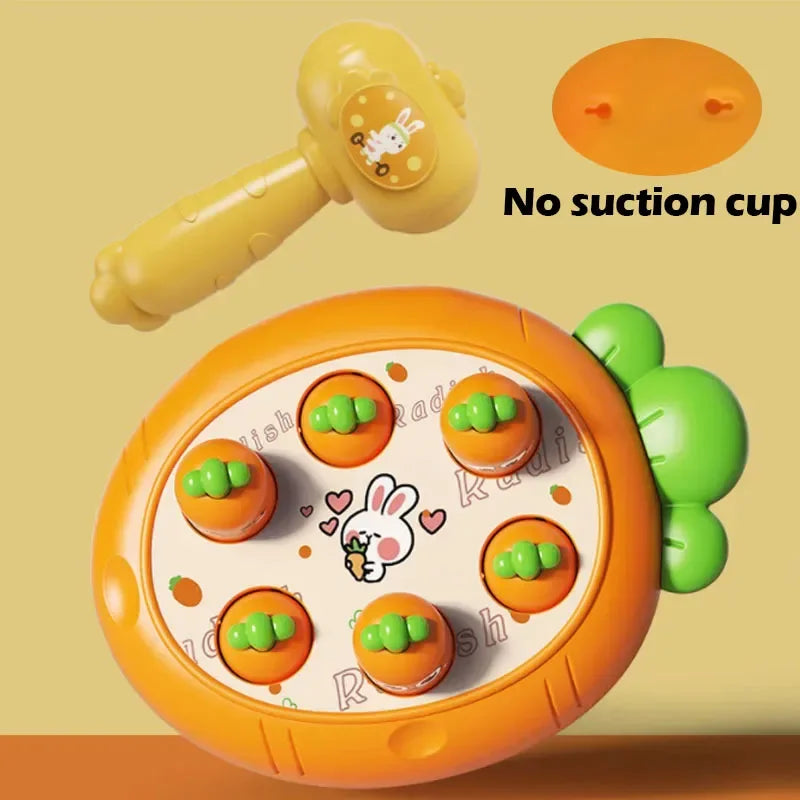 Juego de martillar de madera Montessori – Juguete de aprendizaje para niños pequeños con temática de animales de dibujos animados, juego interactivo para padres e hijos, regalo de cumpleaños para el desarrollo temprano