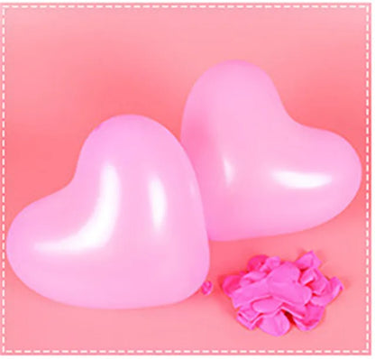 12-Inch Heart Balloons – Love Helium Balloons for Weddings, Birthdays, Valentine's & Party Decor