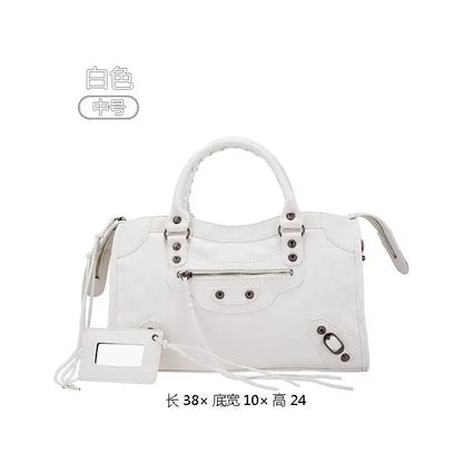 Bolso de Hombro de Motociclista Urbano para Mujer – Bolso de Mano Cruzado de Lujo de Diseñador, Bolso de Gran Capacidad de Moda Otoño Invierno 2025 para el Viaje Diario, Viajes y Estilo Casual