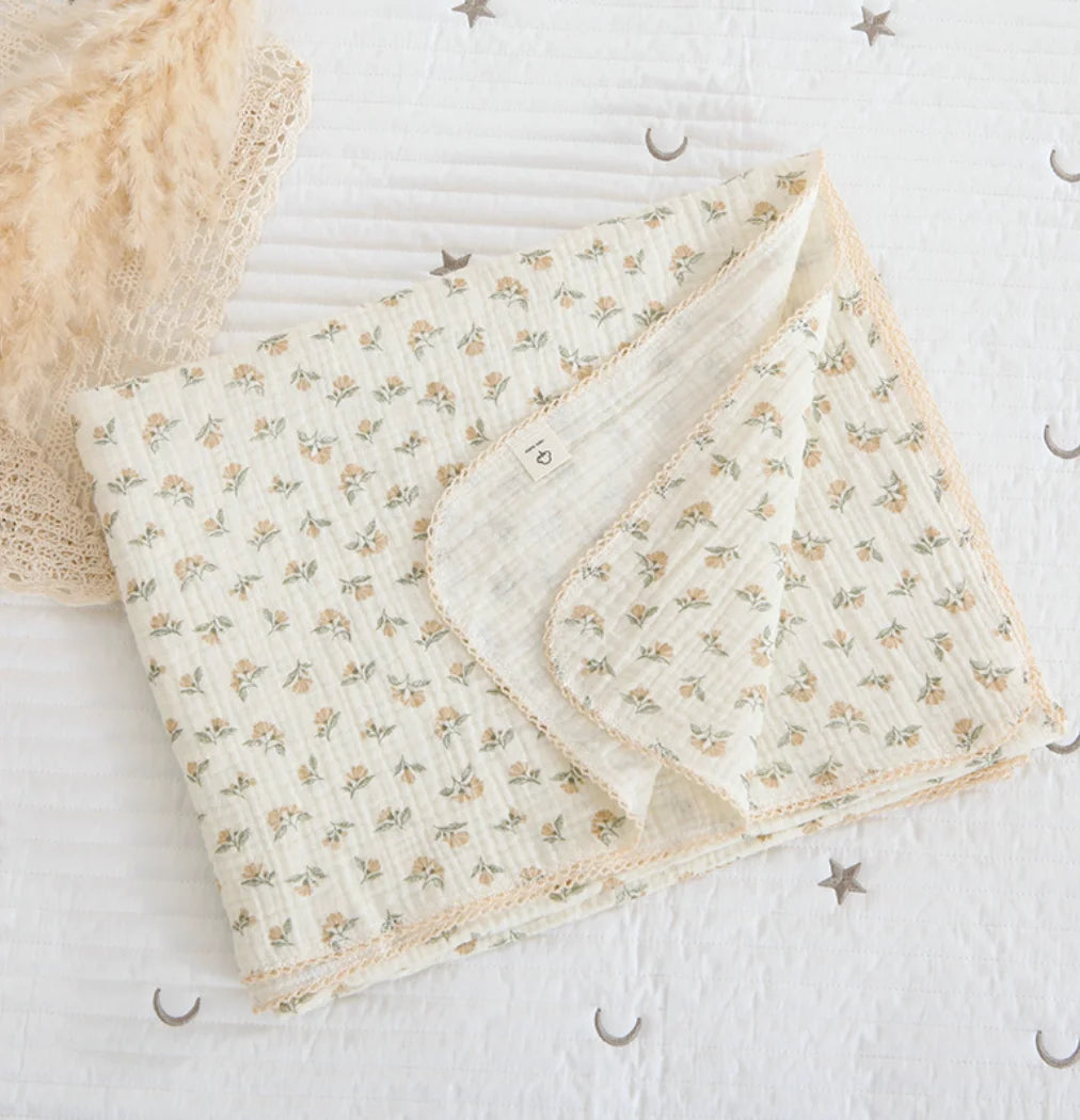 Summer Baby Muslin Blanket – Soft Newborn Swaddle Wrap Receiving Blanket for Infant Crib & Sleeping
