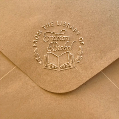 Custom Initials Embosser Stamp – Personalized Book & Wedding Embossing Seal for Address, Library & Gift Branding | Custom Paper Decor Accessory