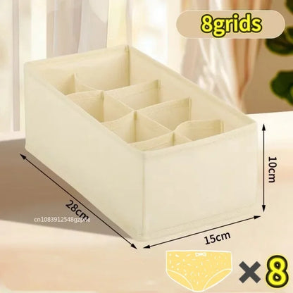Foldable Underwear Organizer Box – Drawer Storage Organizer for Bras, Socks, Pants & Clothing