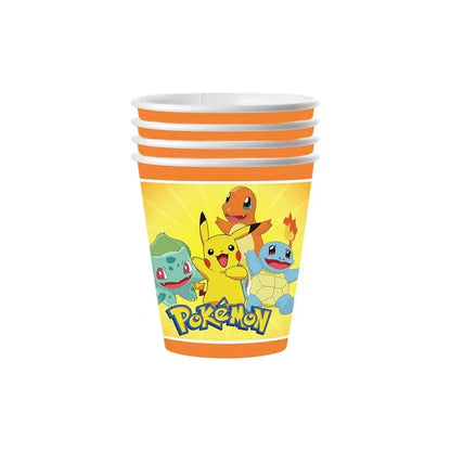 Pokémon Birthday Party Decorations Set – Balloons, Keychains, Napkins, Stickers, Tableware, Plates & Tablecloth Party Supplies & Favors