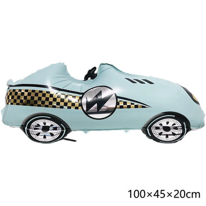 Racing Car Birthday Party Decorations – Race Car, Tire Wheel, Traffic Cone & Checkered Balloons for Kids' Racing-Themed Parties