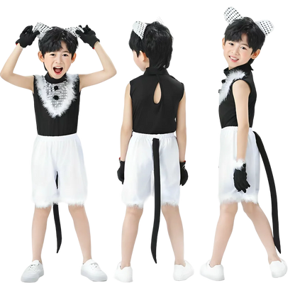 Cute Cat Cosplay Costume for Kids – Cat Girl & Cat Boy Animal Outfit for Children, Halloween Dance, Party & Dress-Up