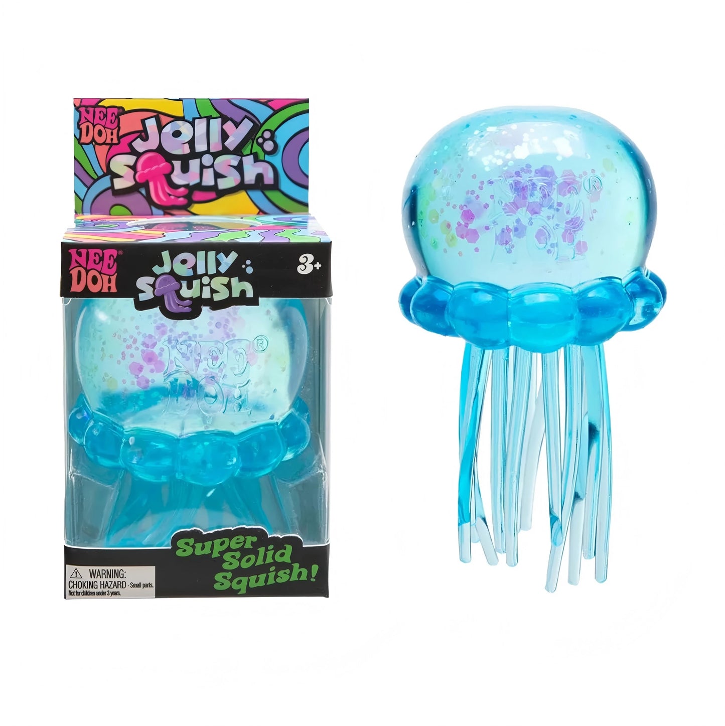 Trending Nee Doh Jellyfish & Cube Squish Toy – Soft Jelly Squeeze Stress Relief Fidget Toy, Sensory NeeDoh for Kids & Adults
