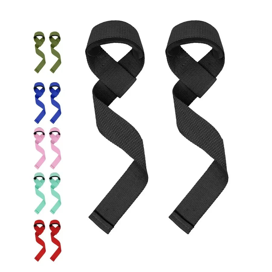Correas de levantamiento de pesas ajustables – Bandas de soporte antideslizantes para levantamiento en gimnasio para entrenamiento de fuerza, rutinas de fitness y mejor agarre