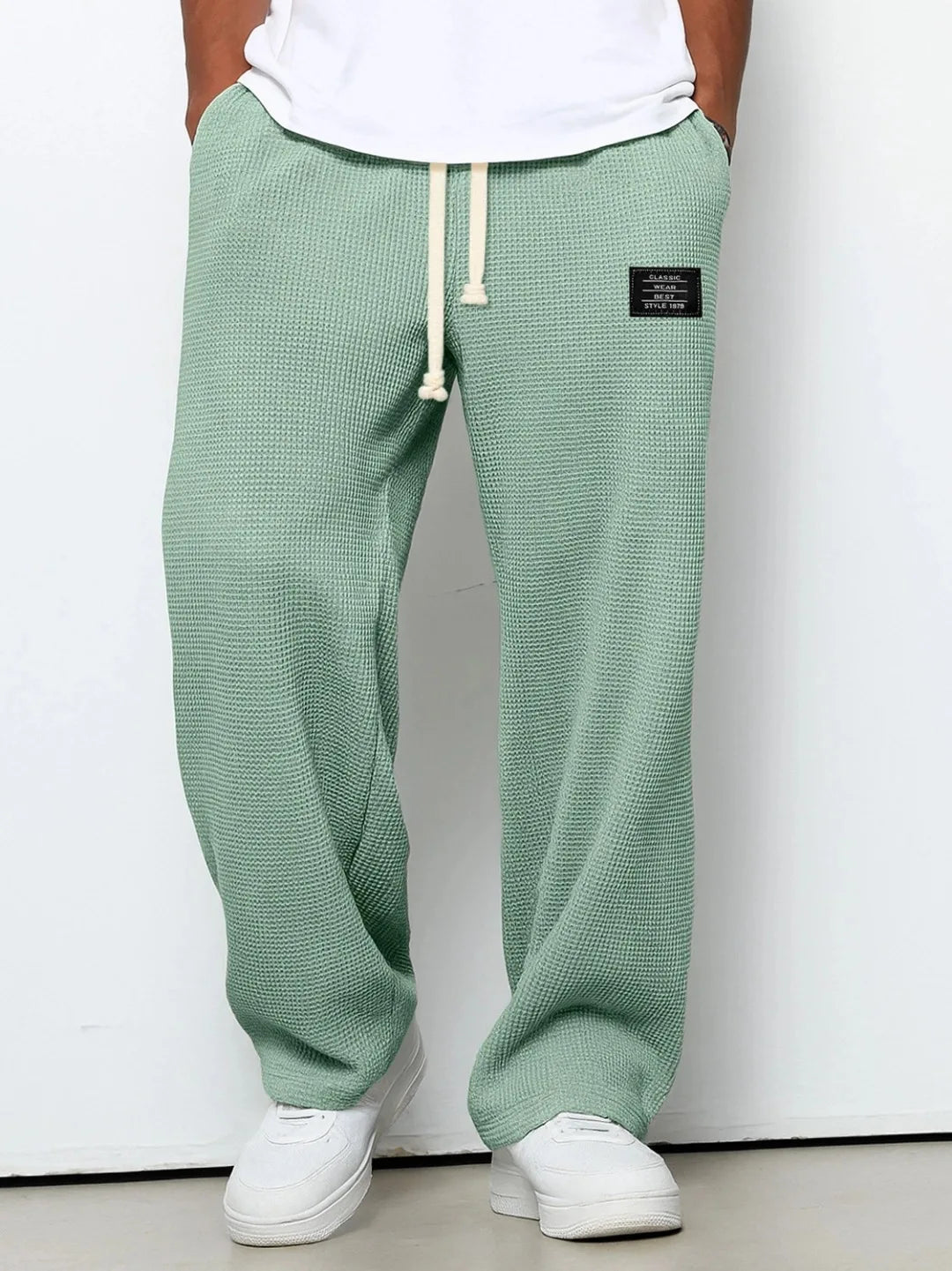 Men's 2026 Casual Straight-Leg Sweatpants – Wide-Leg Elastic Waist Sportswear Trousers for Spring & Autumn, Relaxed Everyday Pants