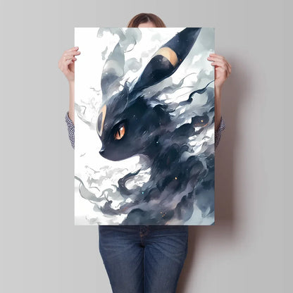 Pokémon Eevee Ink Style Canvas Wall Art – Fantasy Decorative Painting for Home & Room Decor