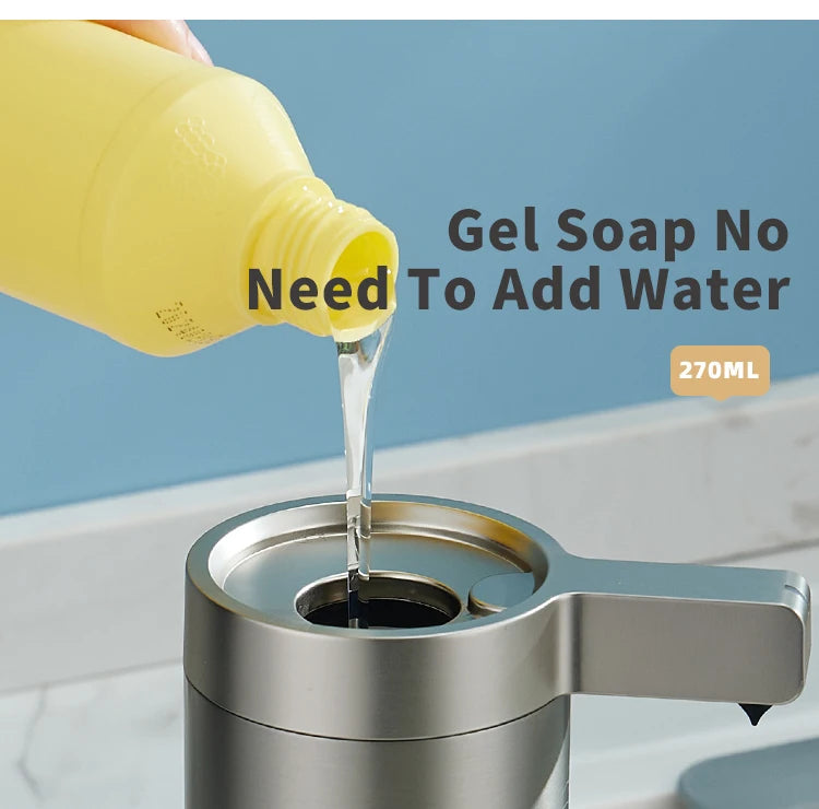 270ml Automatic Touchless Soap Dispenser – Smart Infrared Sensor Liquid Soap Dispenser with 304 Stainless Steel for Kitchen & Bathroom