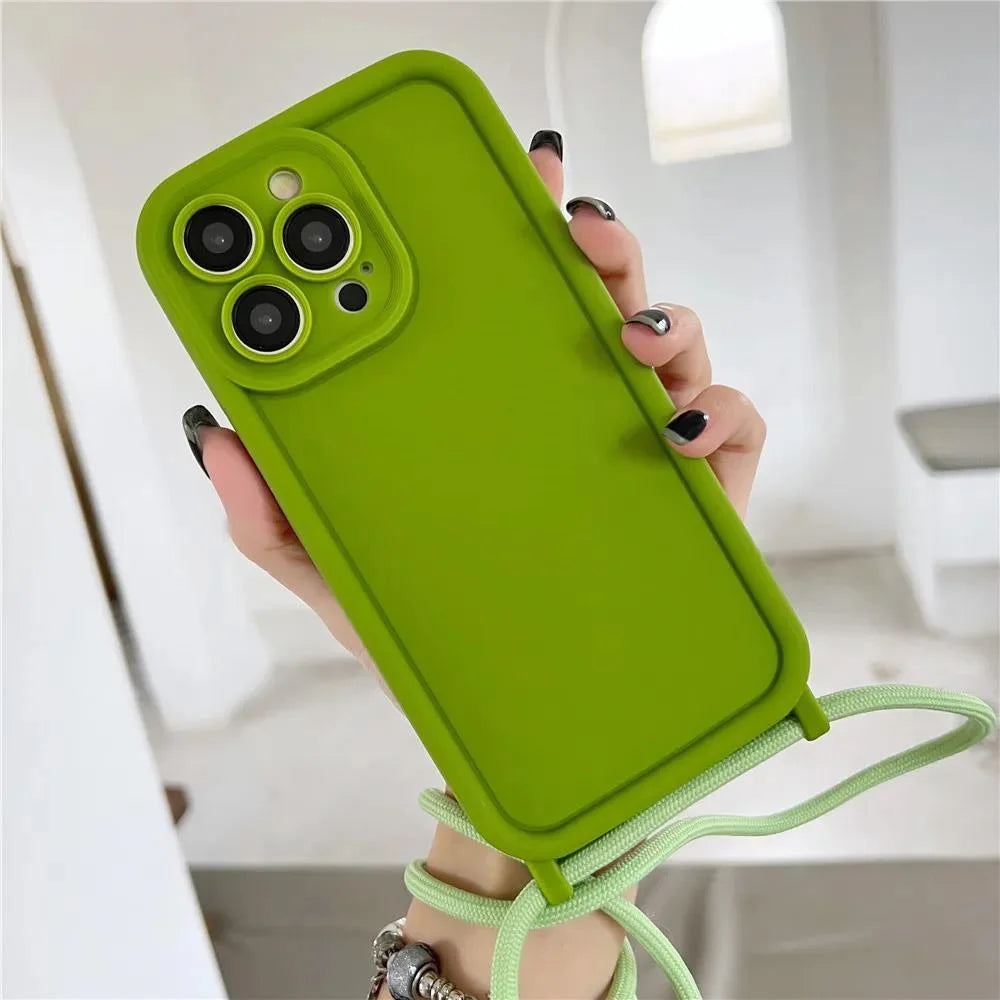 Funda Cruzada para Teléfono con Cordón Ajustable – Cubierta Protectora Suave para iPhone 17, 16, 16E, 15, 14, 13, 12, 11, X, XS, 8 Plus y SE 2022, Funda para Teléfono de Hombro con Manos Libres