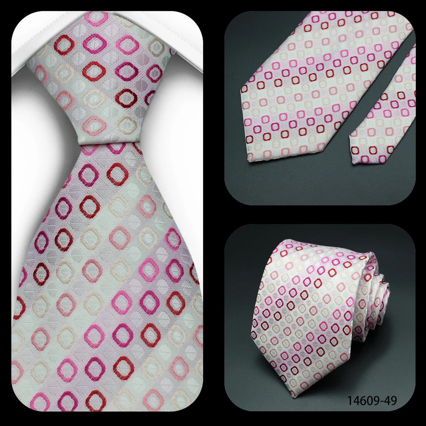 Corbata Floral de Puntos para Hombre – Corbata Casual de Moda Azul Roja Amarilla para Negocios, Bodas y Ocasiones Formales | Accesorio de Regalo