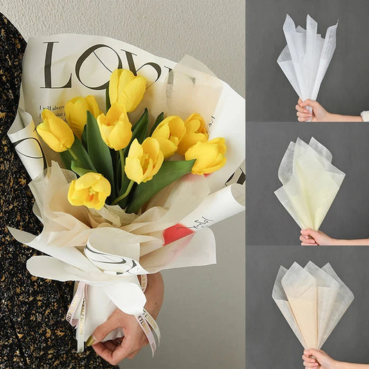 40 hojas de papel no tejido para envolver flores para ramos, arreglos florales, regalos y suministros de floristería