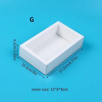 10PCS Pull-Out Kraft Paper Gift Boxes with Clear Window for Jewelry, Gifts, Weddings, Birthdays & Business Packaging