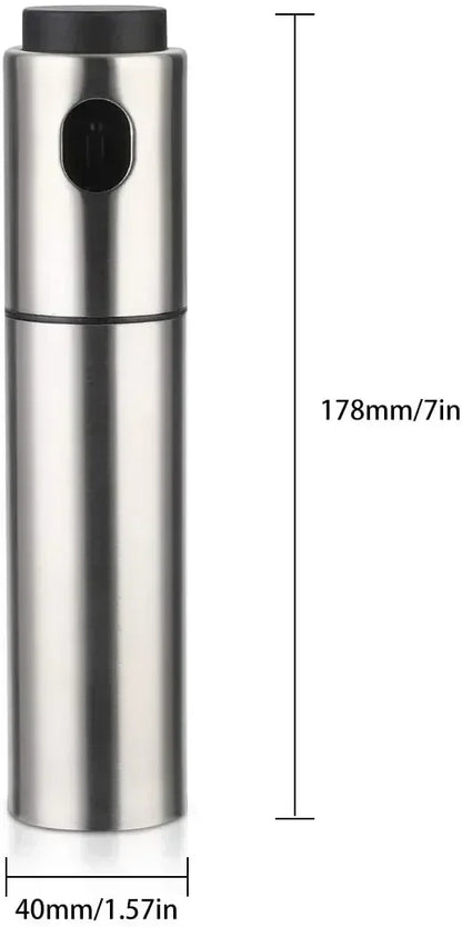 100ML 304 Stainless Steel Oil Sprayer – BBQ Olive Oil & Vinegar Spray Bottle for Kitchen Cooking and Grilling