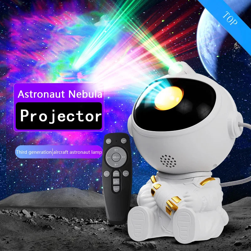 Astronaut Galaxy Projector Night Light – LED Starry Sky Lamp for Bedroom Decor, Kids Gift & Relaxing Atmosphere
