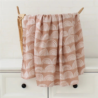 Couverture d'emmaillotage pour bébé en mousseline de bambou – Ultra douce 120 x 120 cm, couverture de naissance, d'emmaillotage et de chambre d'enfant