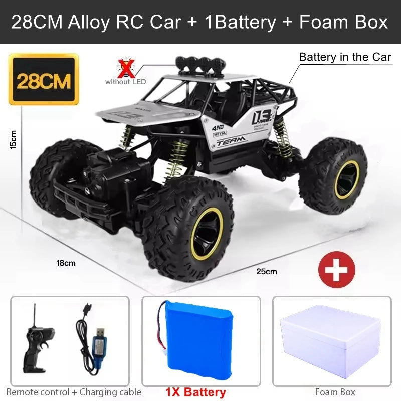 Oike Coche teledirigido 4x4 todoterreno 4WD RC Rock Crawler, coche RC de carreras y drifting todoterreno para niños y adultos