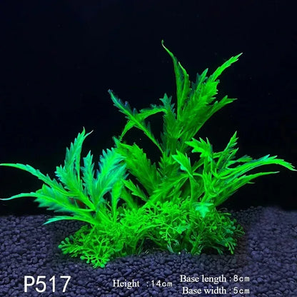 14cm Artificial Aquarium Plants – Plastic Underwater Aquatic Plant & Fish Tank Grass Decorations for Aquascaping, Landscaping & Aquarium Accessories