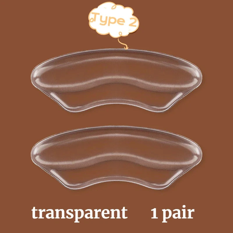 2PCS Invisible Silicone Gel Heel Pads – Adhesive Back Heel Protector Patches for Shoes, Cushioned Foot Care & Comfort Inserts