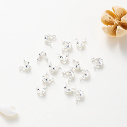 14K & 18K Gold Plated Double Hole Crimp End Clasp Beads – Open Cover Connector Beads for DIY Necklace & Jewelry Making