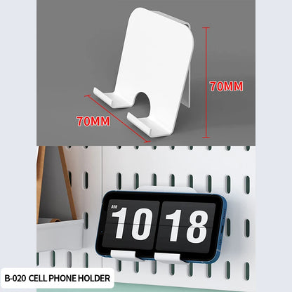 Kit de organización modular de pared con tablero perforado (Pegboard) para bricolaje – Paneles de almacenamiento colgantes sin taladro para cuartos de manualidades, oficina y organización del hogar