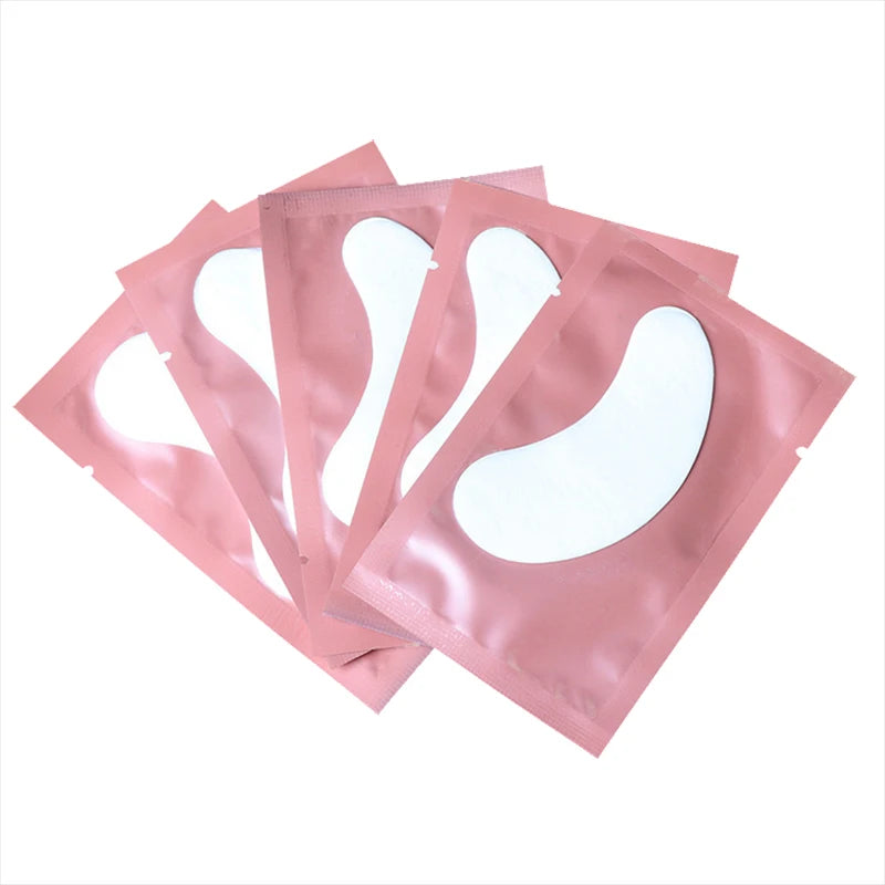 50 PARCHES DE HIDROGEL PARA EXTENSIONES DE PESTAÑAS – Almohadillas para Debajo de los Ojos para Injerto de Pestañas, Aislamiento de Pestañas, Mascarilla Hidratante para Ojos y Tratamiento de Belleza
