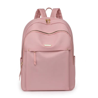 Women's Waterproof Nylon Backpack – Lightweight Multi-Pocket School & Travel Daypack with Zipper, Elegant Casual Leisure Backpack