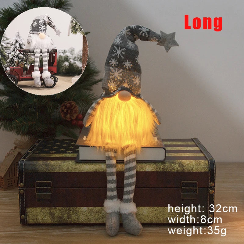 2026 Glowing Gnome Christmas Doll – Faceless Merry Christmas Decoration for Home, Navidad & New Year Holiday Gifts