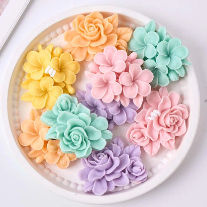 Moule en Silicone Fleur Frangipanier Gardénia – Moule Floral DIY pour Bougies en Cire de Soja, Savons Faits Main, Objets en Plâtre, Ornements en Résine et Décoration Intérieure