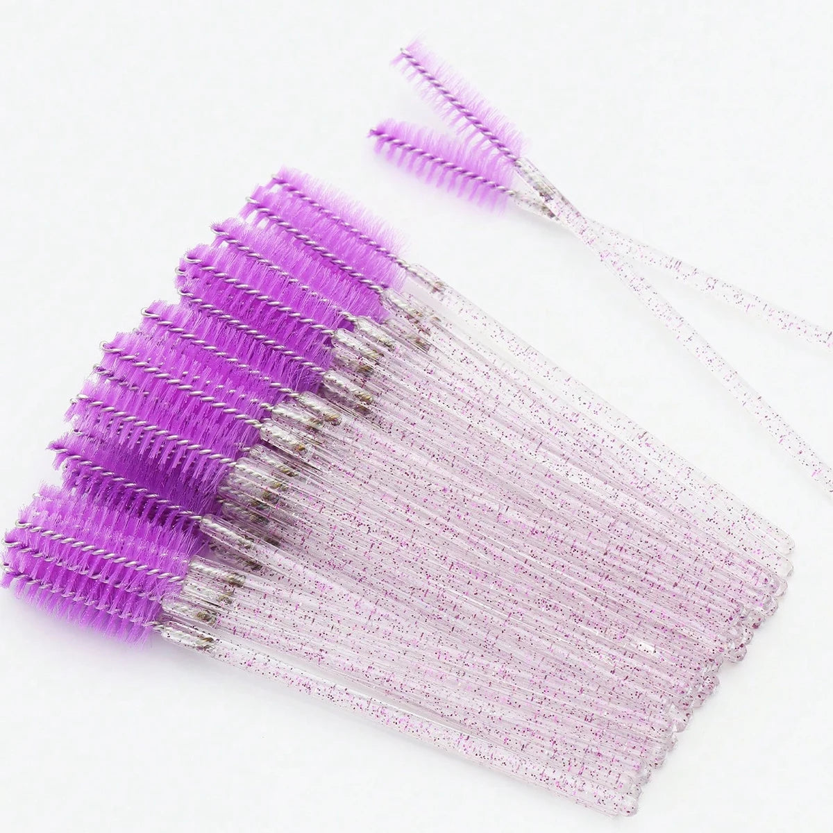 50 peines de cristal para pestañas, varitas de máscara desechables para extensiones de pestañas, aplicación de maquillaje y herramientas de belleza profesionales