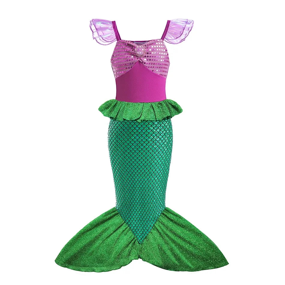 Girls’ Princess Cosplay Dress – Elsa, Anna & Rapunzel-Inspired Kids Costume for Halloween, Birthday Parties & Dress-Up Events