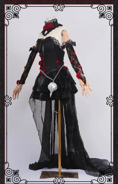 Identity V Psychologist Emily (Everlasting Night Patient) Cosplay Costume – Halloween Party Outfit Series Game Dress Suit for Roleplay & Convention Events