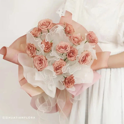 Pearl Edge Mesh Flower Wrapping Paper for Bouquets, Floral Arrangements, Weddings & Valentine's Day