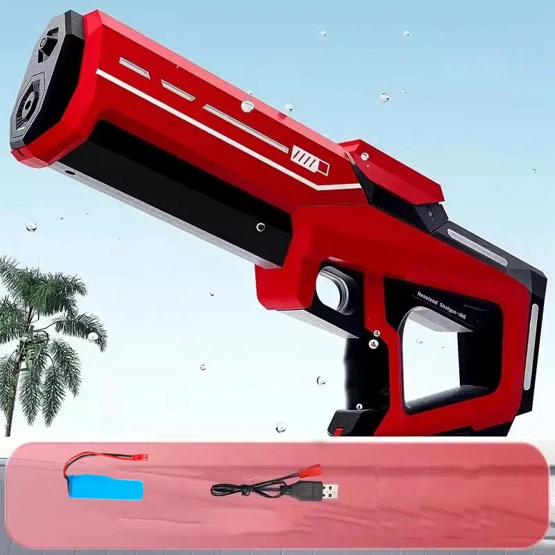Pistolet à Eau Électrique pour Adultes – Puissant Lanceur d'Eau Automatique avec Grand Réservoir d'Eau pour Piscine d'Été, Plage et Jeux Aquatiques Extérieurs