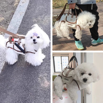 Hands-Free Pet Carrier Sling Backpack Adjustable Air Mesh Travel Bag for Dogs & Cats with Lift Harness