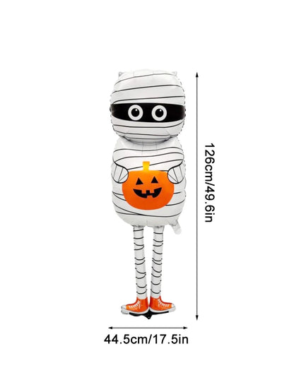 1PC Halloween Mummy Pumpkin Balloon – Spooky Party Decoration for Trick or Treat, Halloween Parties & Festive Home Decor
