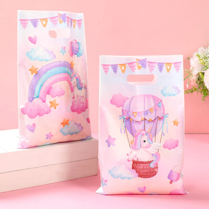 10/25/50 unidades Bolsas de Regalo de Unicornio para Dulces – Lindas Bolsas de Mano para Recuerdos de Fiesta, Decoraciones de Cumpleaños, Baby Showers, Regalos para Niños y Artículos de Celebración
