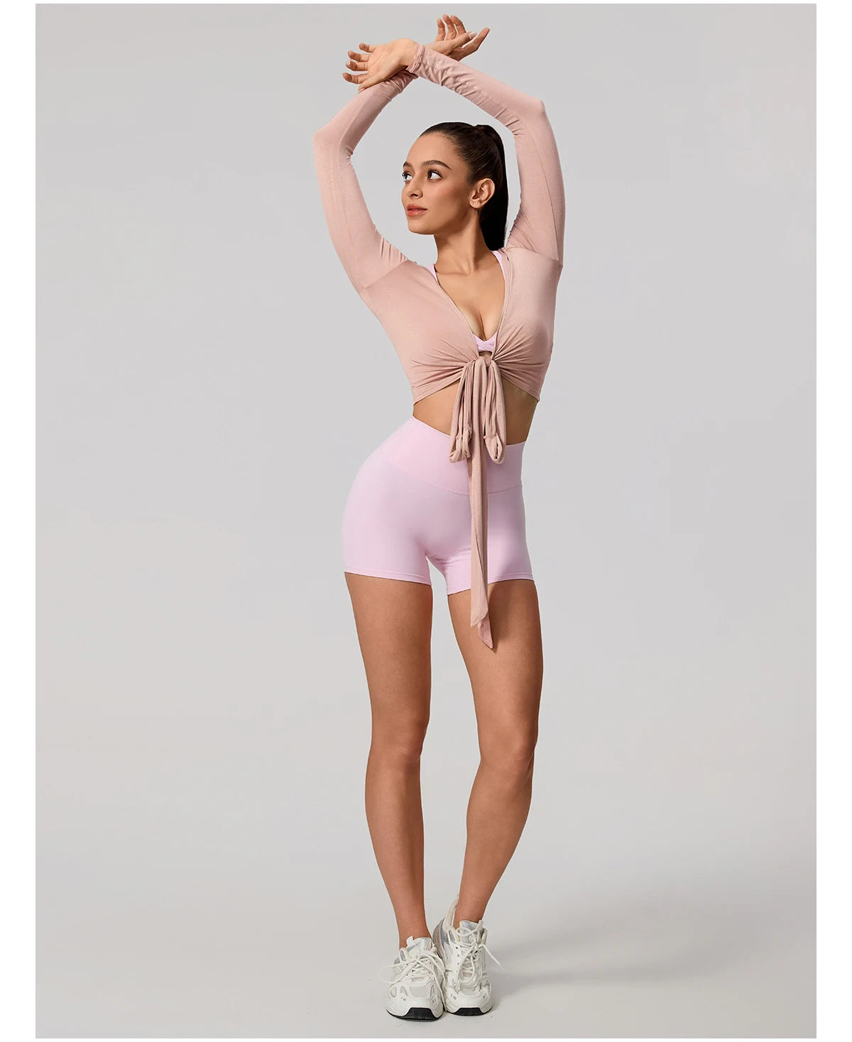 Women’s Long Sleeve Yoga Top – Quick-Dry Breathable Sportswear for Gym, Pilates, Dance & Ballet