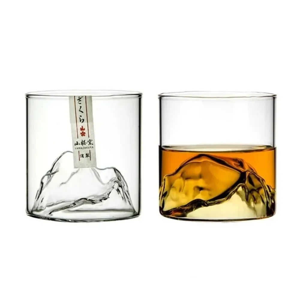 5 Oz 3D Guanshan Whiskey Glass – Transparent Crystal Drinking Cup for Whiskey, Cognac, Cocktails, Ice Wine & Bar Drinks