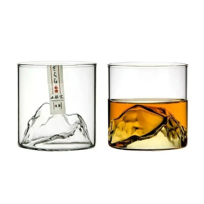 5 Oz 3D Guanshan Whiskey Glass – Transparent Crystal Drinking Cup for Whiskey, Cognac, Cocktails, Ice Wine & Bar Drinks