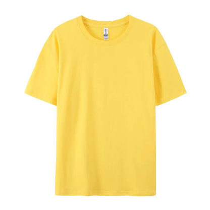 T-shirt Solide 100% Coton Femme Manches Courtes Col Rond Ample Décontracté Sportif Été Haut Blanc Noir