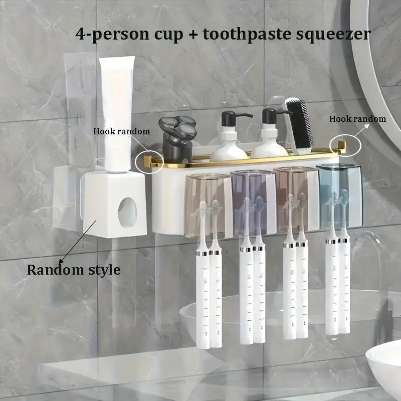 Wall-Mounted Toothbrush Holder – Self-Adhesive Toothbrush Storage Box for Bathroom, Medicine Cabinet & Dorm Room Organization