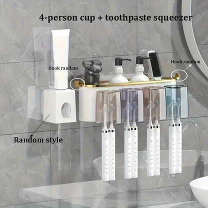 Wall-Mounted Toothbrush Holder – Self-Adhesive Toothbrush Storage Box for Bathroom, Medicine Cabinet & Dorm Room Organization