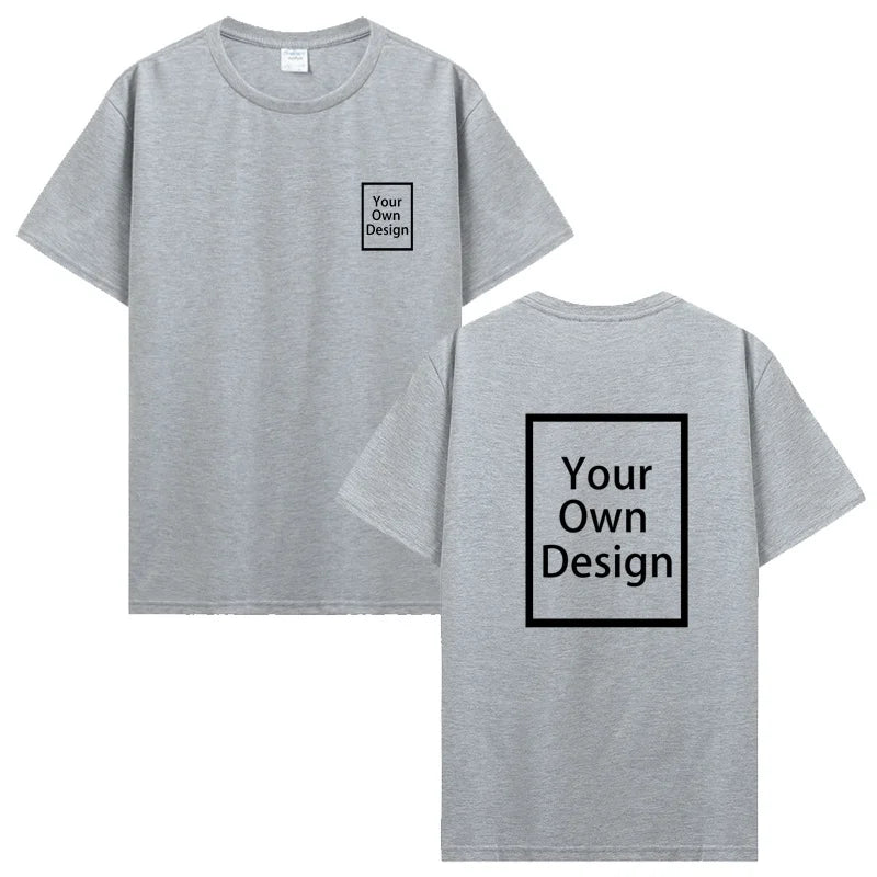 Camiseta de Algodón Personalizada – Camiseta de Verano de Manga Corta para Hombre | Foto, Logotipo y Diseño Personalizado Impreso DIY Ropa Casual