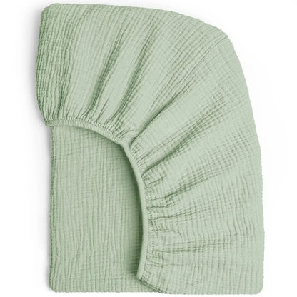 Sábana de cuna de algodón muselina suave y transpirable para bebé – Sábana ajustable universal para cunas de recién nacidos, moisés y camas infantiles