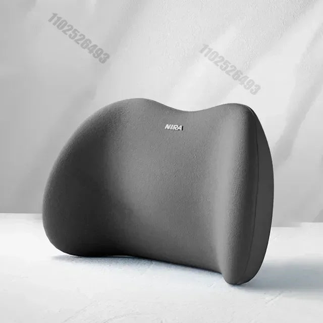 Almohada Ergonómica de Soporte Lumbar de Espuma Viscoelástica para Asiento de Coche, Silla de Oficina, Sillón Reclinable y Cama – Cojín de Apoyo para Aliviar el Dolor de Espalda Baja
