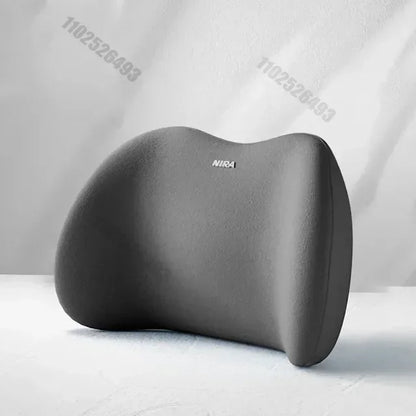 Almohada Ergonómica de Soporte Lumbar de Espuma Viscoelástica para Asiento de Coche, Silla de Oficina, Sillón Reclinable y Cama – Cojín de Apoyo para Aliviar el Dolor de Espalda Baja