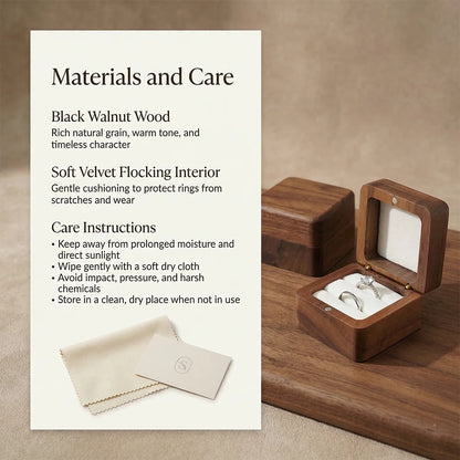 Personalized Wooden Jewelry Box with Custom Engraving for Rings, Earrings, Bracelets, Wedding Proposals & Gift Packaging