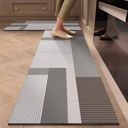 German Kitchen Floor Mat – Waterproof Oil-Resistant Diatomaceous Earth Absorbent Pad, Non-Slip Quick-Dry Dirt-Resistant Kitchen Rug